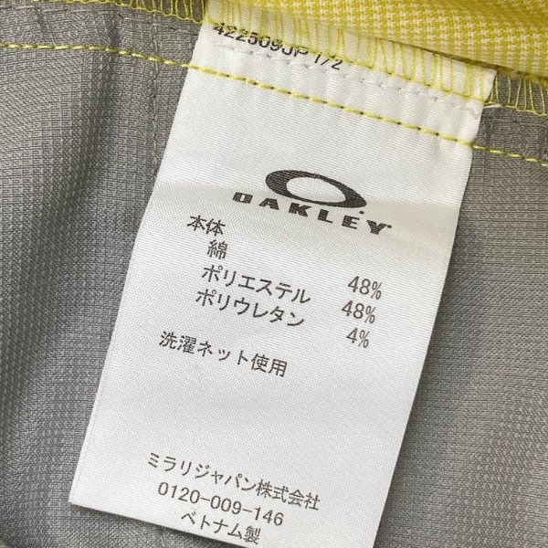 OAKLEY オークリー ゴルフ スカル 422509JP SKULL SEQUENCE STRAIGHT 3 立体裁断 テーパードパンツ スラックス 33 黄 ▲033▼0806_361 オークリー ゴルフ メンズ スカル パンツ OAKLEYSKULL