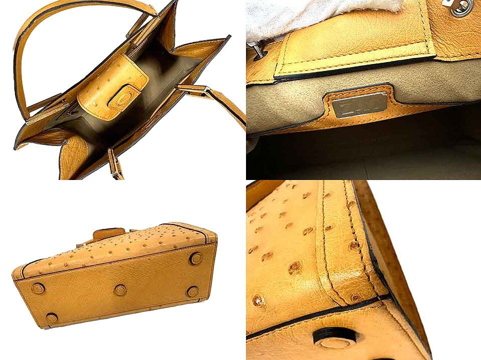 中古】ZAO ザオー バッグ レディース ハンドバッグ オーストリッチ JRA  