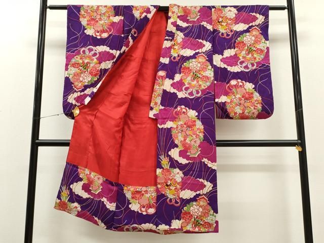 大正ロマン　七五三 アンティーク　華やかな花柄の着物 七五三用 平和屋着物[]アンティーク 大正ロマン 七五三 女の子 5歳 祝着
