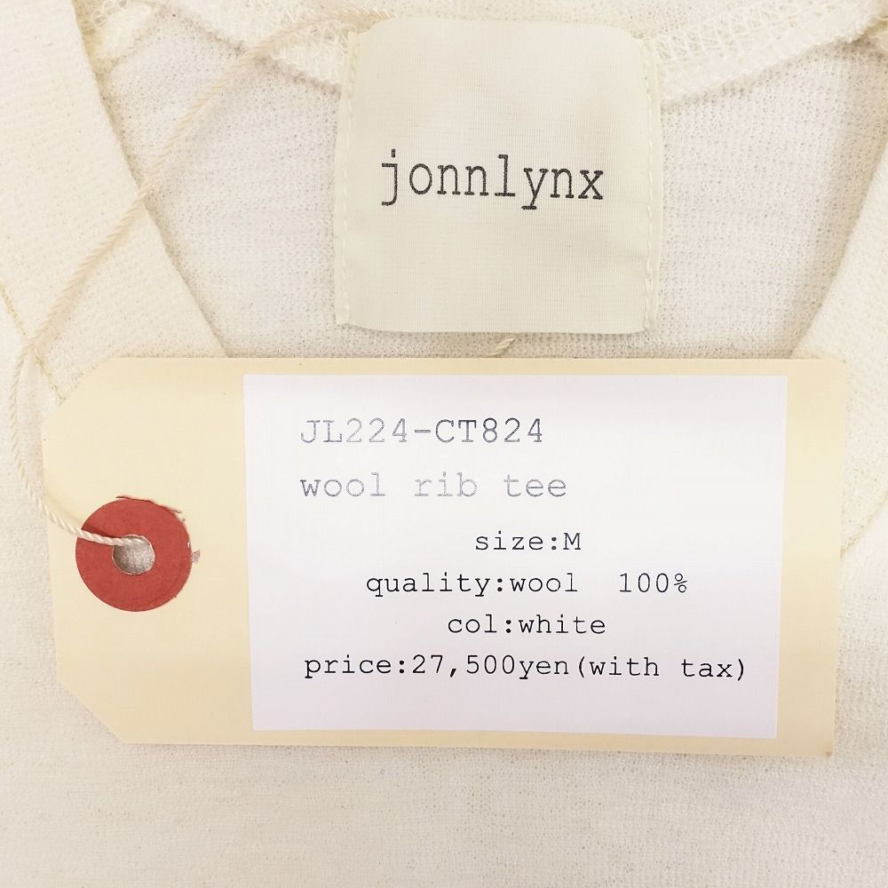 未使用品 24aw ジョンリンクス jonnlynx wool rib tee ウール