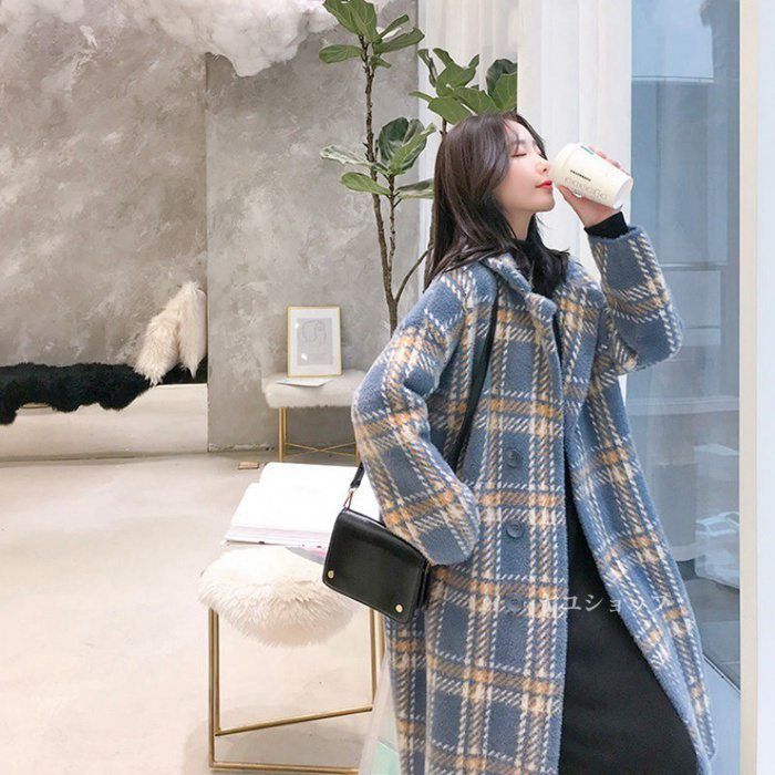 チェックロングチェスターコート コートレディース タータンチェック