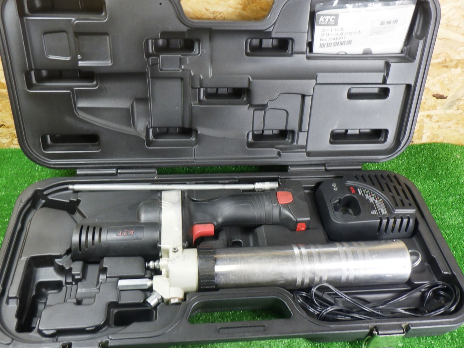 ノズル欠品 KTC コードレスグリースガンセット JTAE911 充電器 