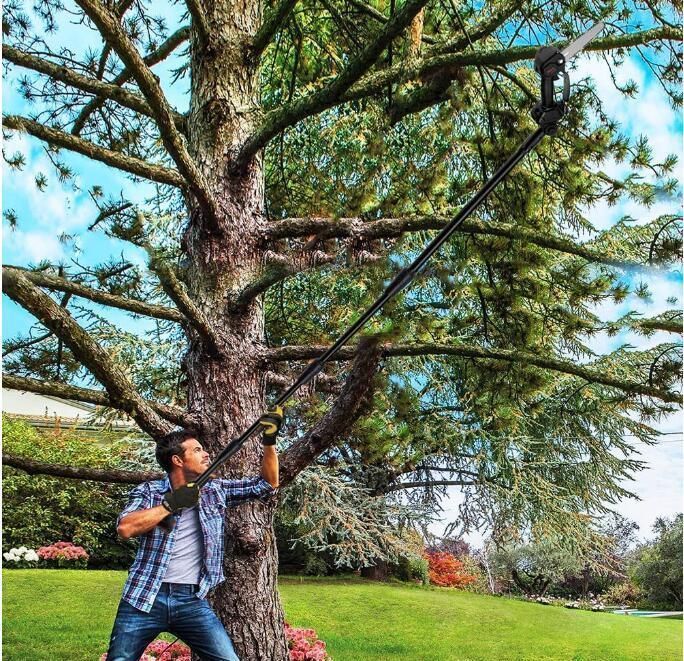 高枝切りチェーンソー 高枝切り電動チェーンソー 充電式ポールチェーンソー 最大長さ185CM 高硬度チェーン ハイパワー 21Vバッテリー 2 HRDEVELOPMENT_JP