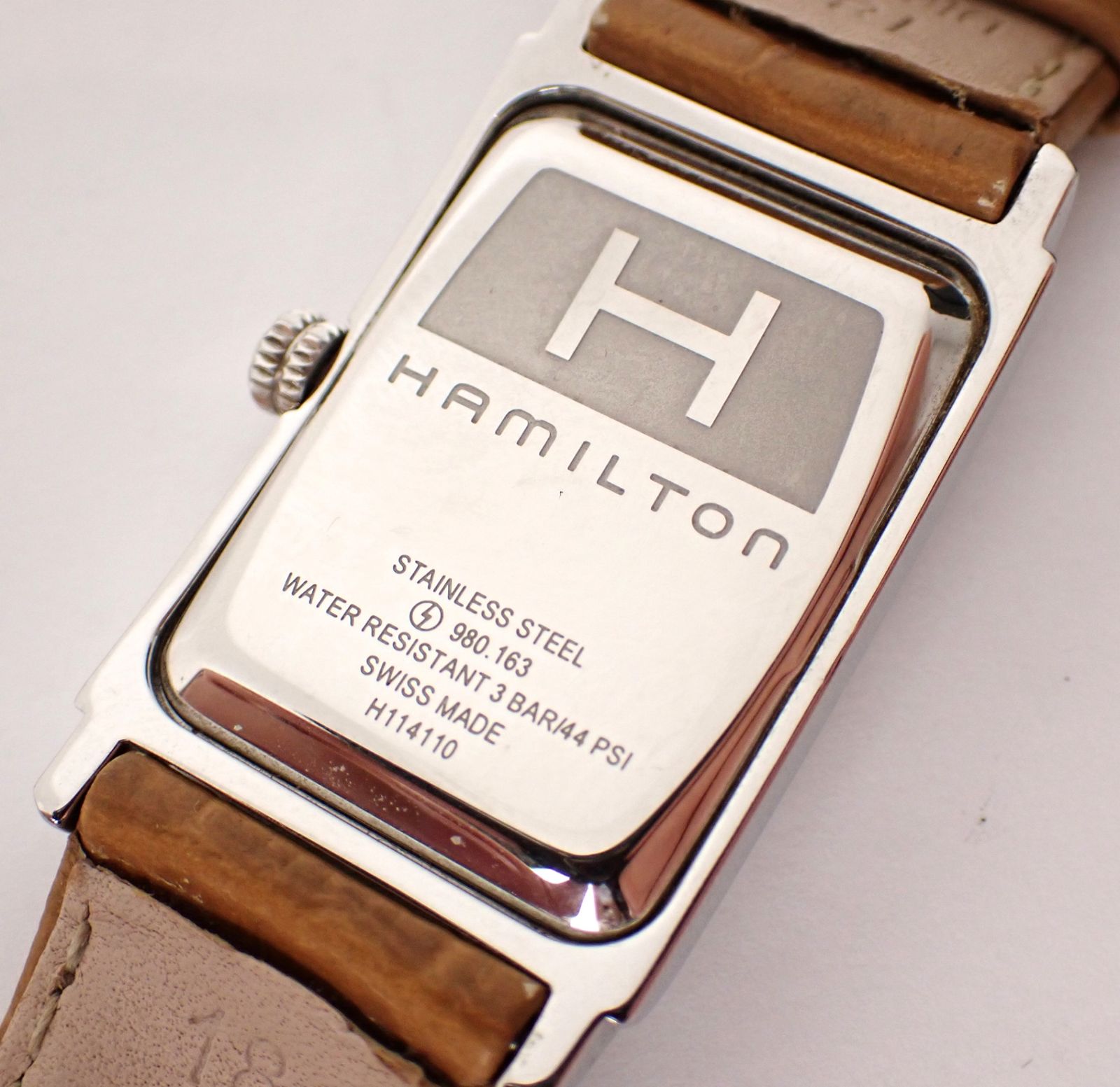 美品 箱付き HAMILTON(ハミルトン) アードモア H114110 SS/革