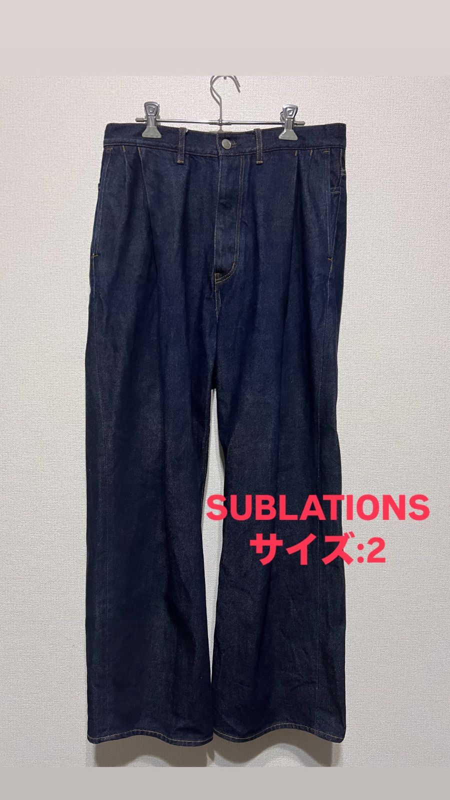 2TUCK WIDE DENIM PANTSデニムパンツS031404 - メルカリ