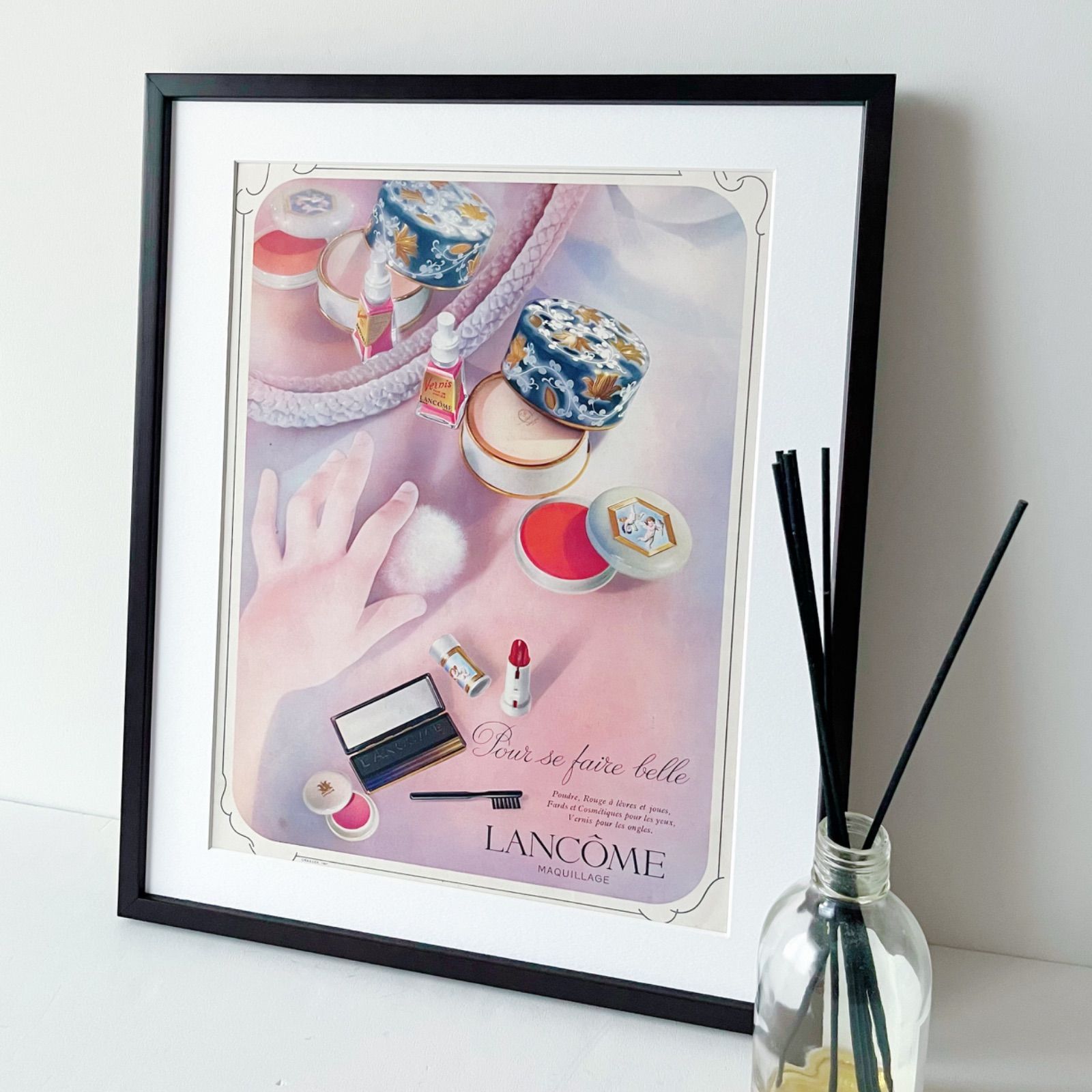 人気/希少/額装済】LANCOMEビンテージポスター 【公式通販】