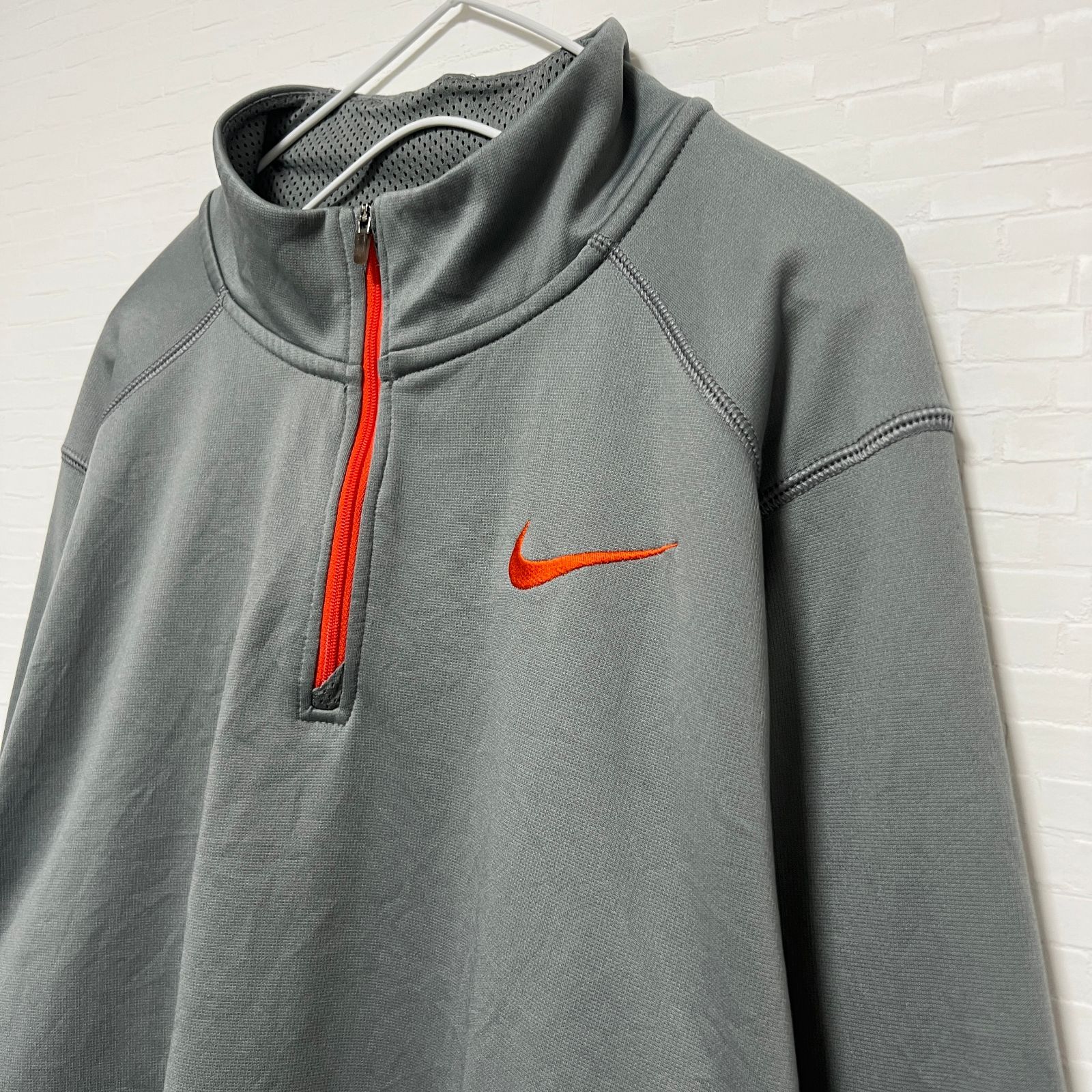 美品】NIKE ナイキ ハーフジップ スウェットシャツ サーマ