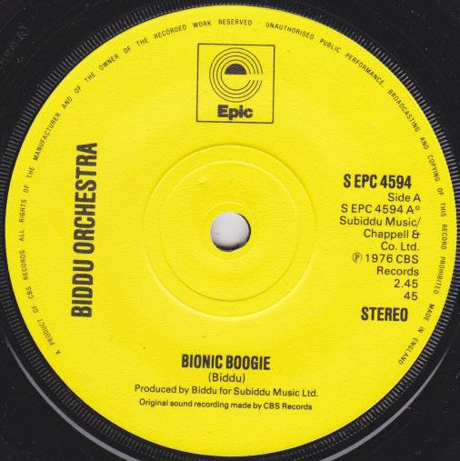 英7” Biddu Orchestra Bionic Boogie SEPC4594 Epic /00080 - メルカリ