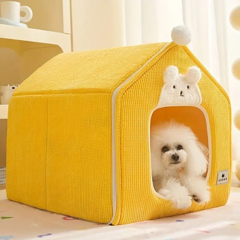 犬 猫 PET HOUSE ペットハウス 折りたたみ 犬ハウスドーム型 室内用 ドーム型 ペットベッド 冬 暖かい 洗えます 小型犬 犬小屋 おしゃれ