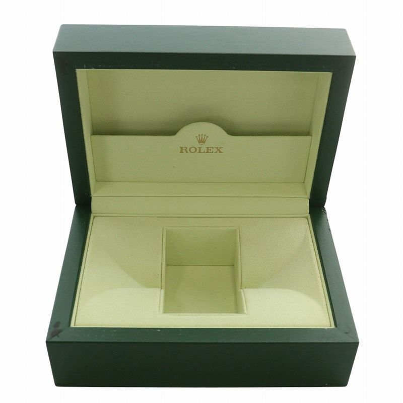 ロレックス　空箱　グリーン　美品 ロレックス ROLEX 保存箱 外箱 空き箱 腕時計用 レザー 波模様