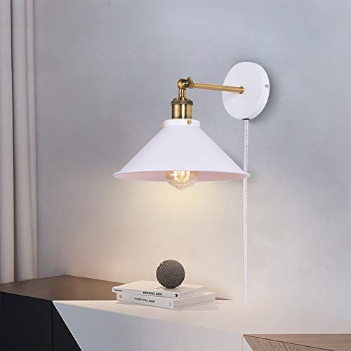 Lightess ブラケットライト コンセント式 レトロ ウォールライト 壁