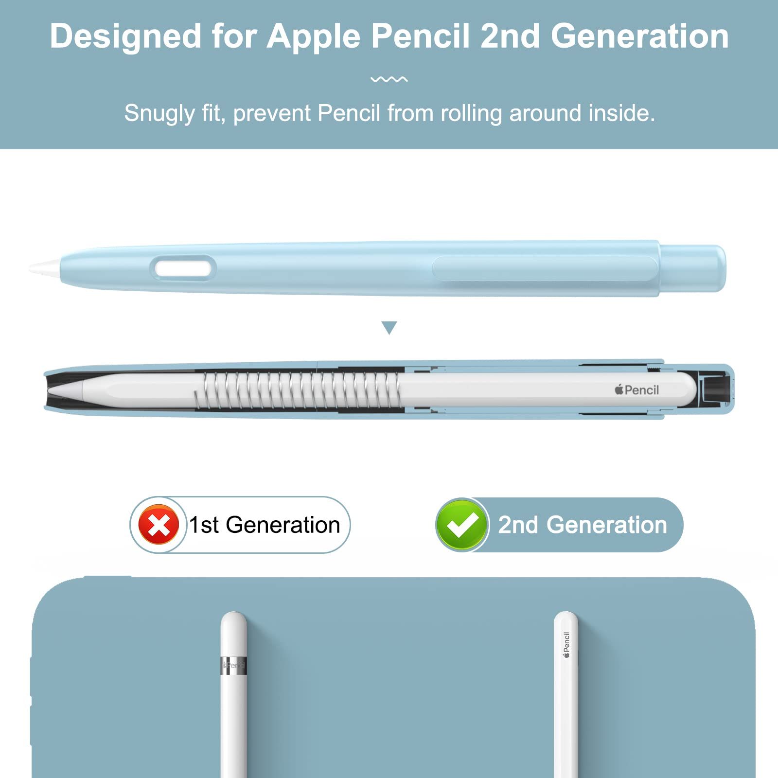 iPadアクセサリー Apple pencil For Apple Pencil iPad 9/8/7/6th Gen, Air 5/4/3, iPad Pro