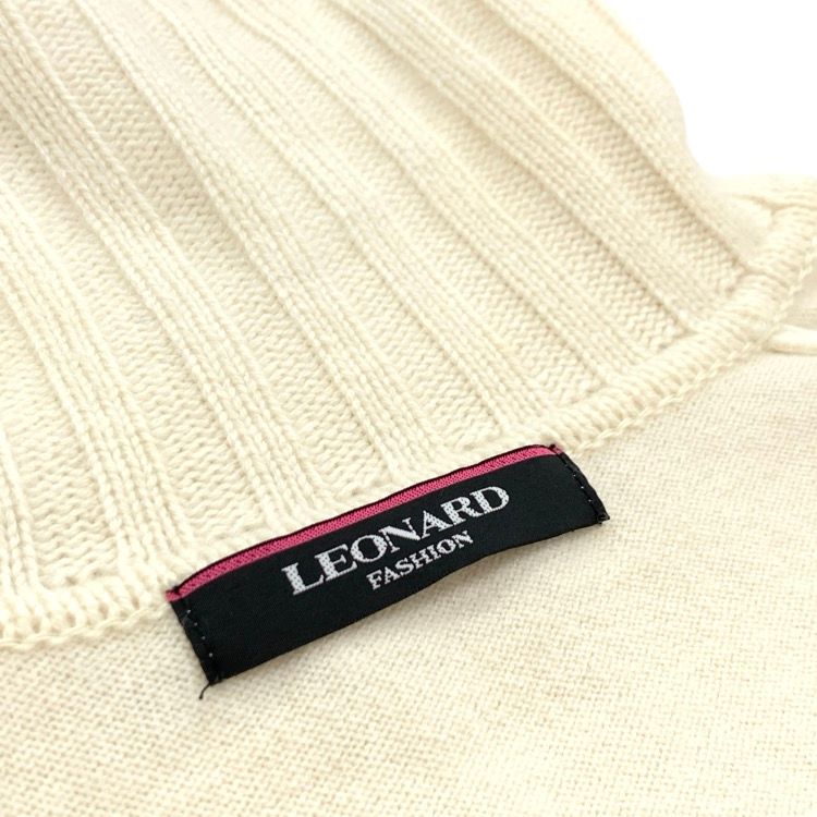 LEONARD レオナール ボタンタートルネック ニット トップス