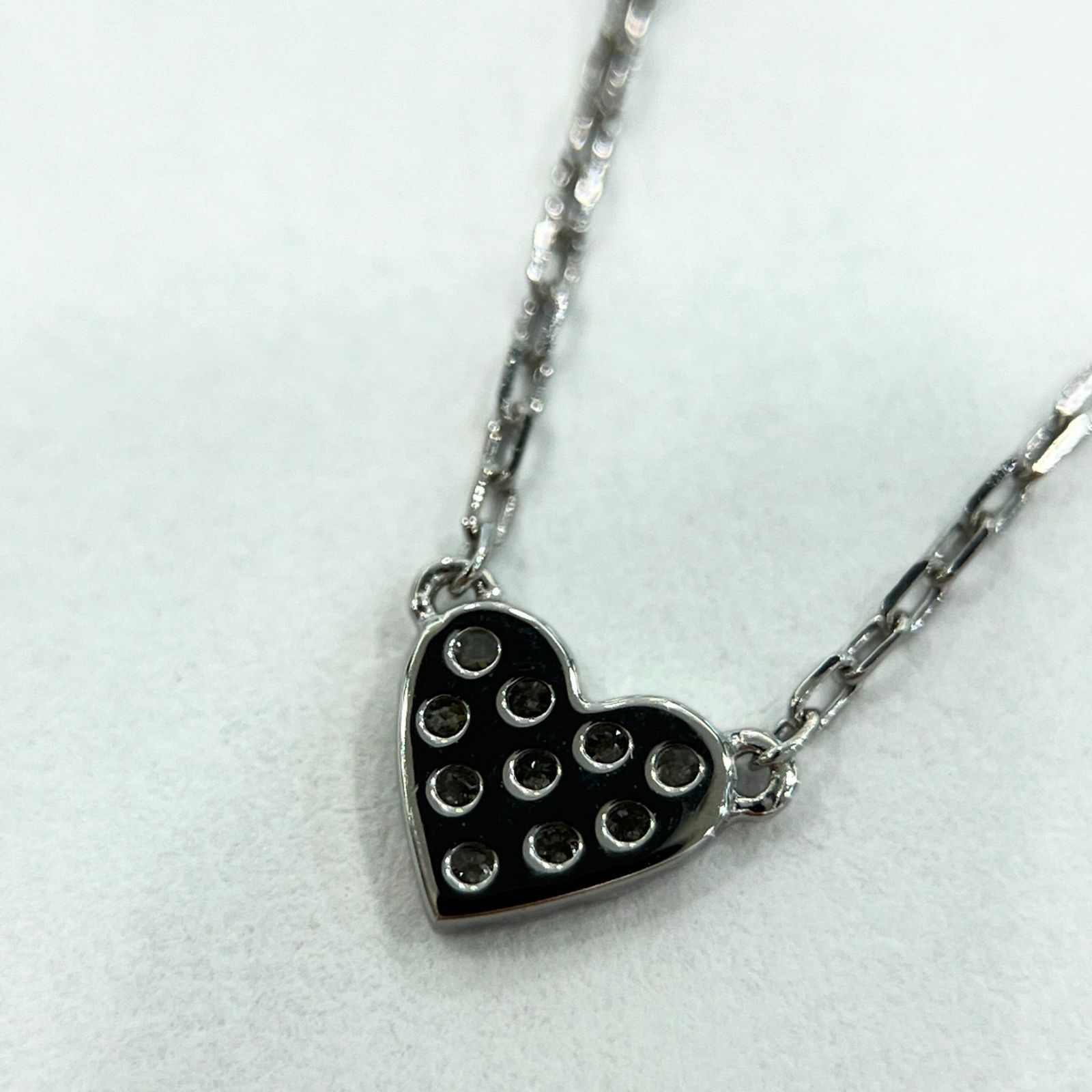 アーカー ハートパヴェ ネックレス 0.05CT AHKAHアーカー『K18WG 