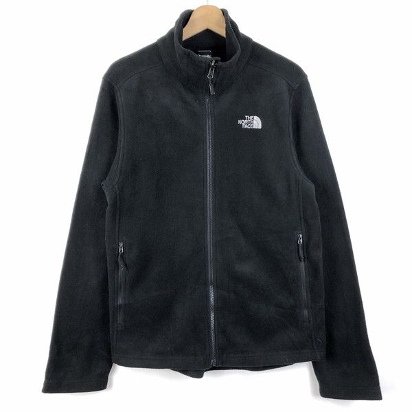 【古着】 THE NORTH FACE ノースフェイス フリースジャケット 無地 薄手 ライナー系 Sサイズ ブラック系 【中古】 n060636