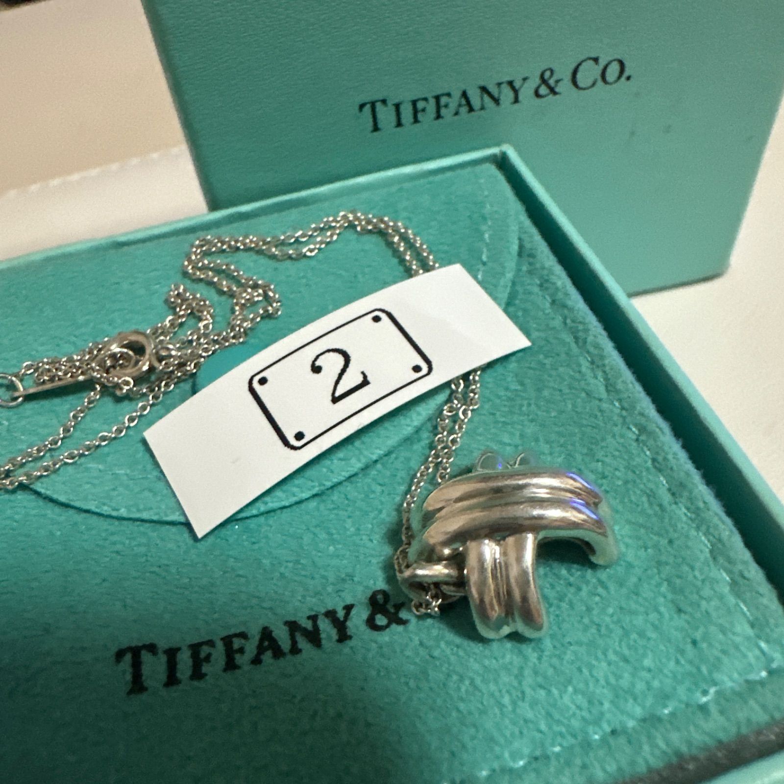 美品ティファニー TIFFANY&Co. ティファニー シグネチャー ネックレス 