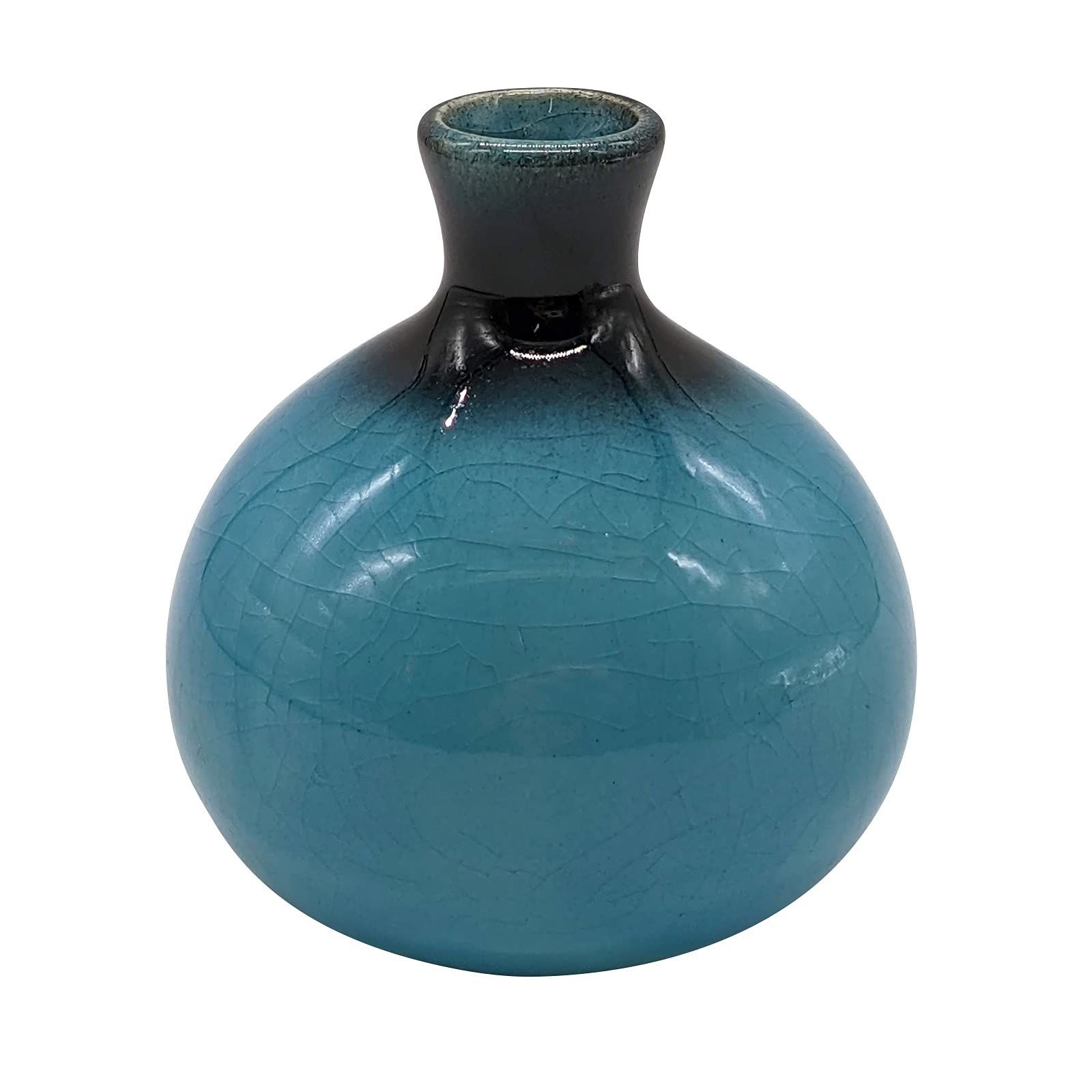 新着商品 美濃焼 東山窯 「 トルコブルー 」 ミニ 花瓶 花器