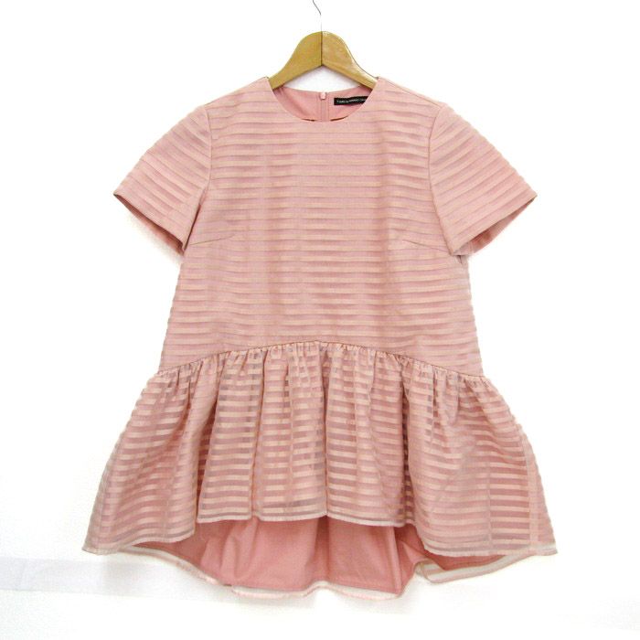 ツルバイマリコオイカワ ペプラムブラウス シャツ 半袖 トップス 日本