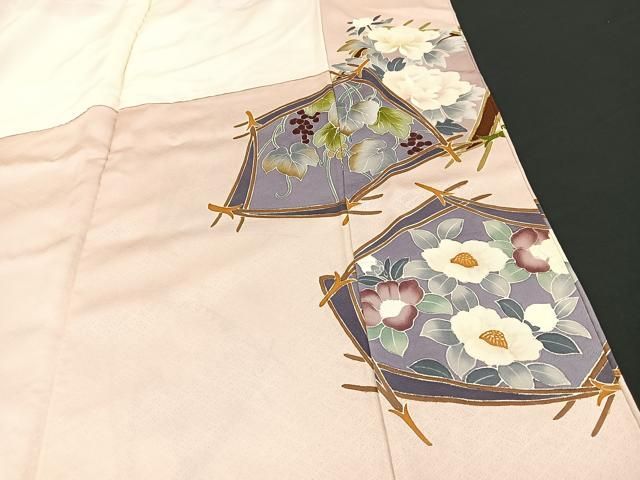 ひ*ろ様 着物 色留袖 正絹 作家物 華やかな花 一つ紋 U-8364 ひ*ろ様 着物 色留袖 正絹 作家物 華やかな花 一つ紋
