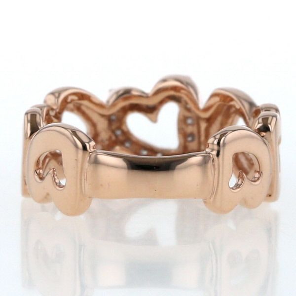 A.D.A ハートモチーフ K10ピンクゴールド 天然ダイヤモンドリング 9号 A.D.A ハートモチーフ K10ピンクゴールド 天然ダイヤモンドリング 9号