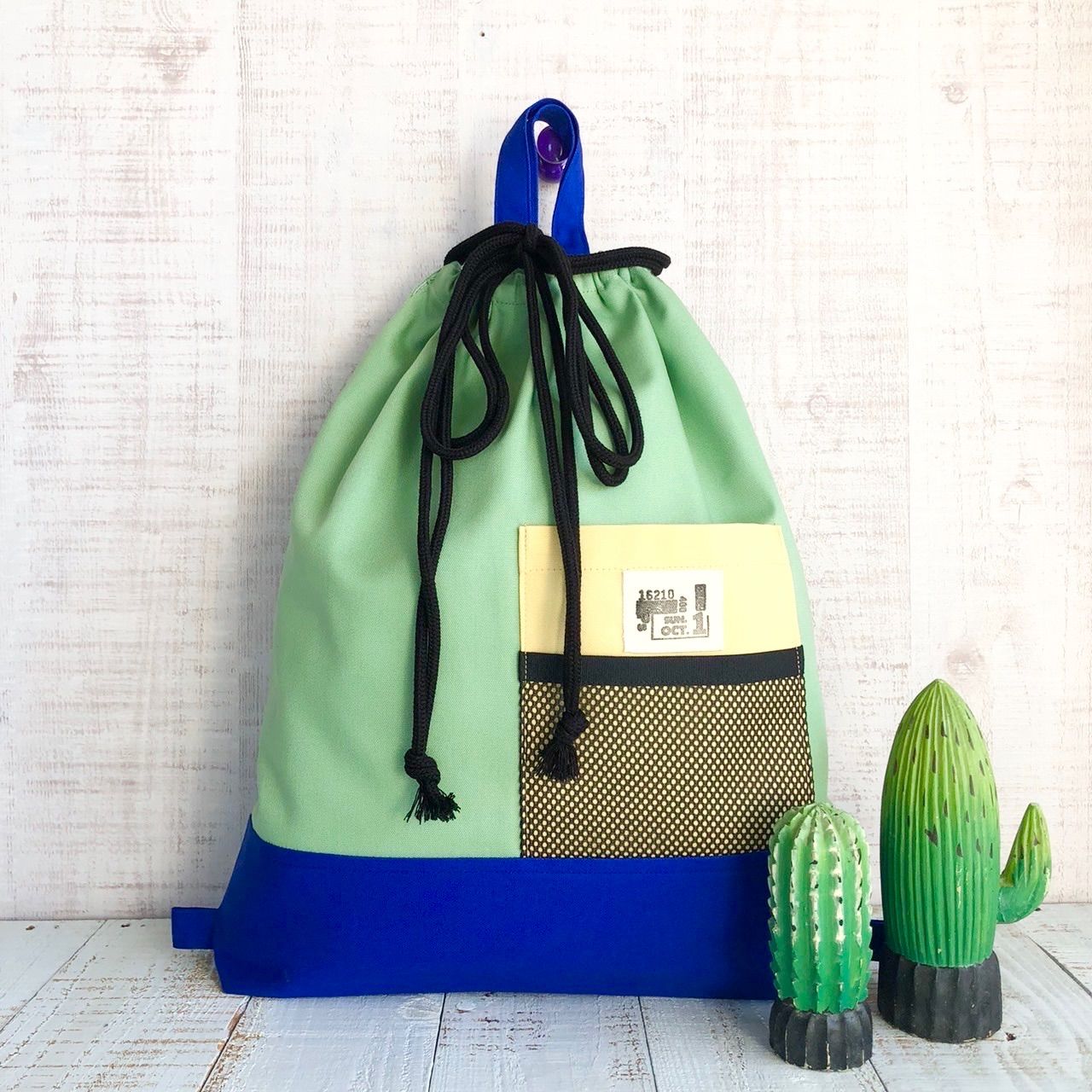 アウトドア風デザイン☆バッグ4点セット 入園入学 ブルー グレー 楽天