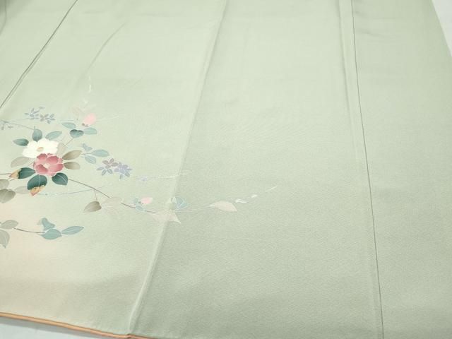 平和屋着物○訪問着 友禅 枝椿 正絹 逸品 CAAX0947vf