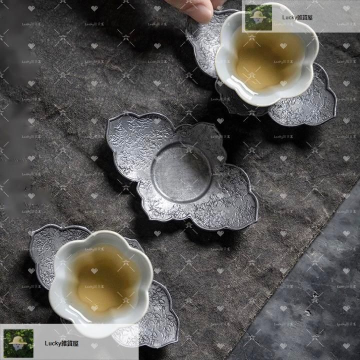 煎茶道具　茶托五客 錫製 茶托 茶器 茶道具 煎茶道具 5客 - メルカリ