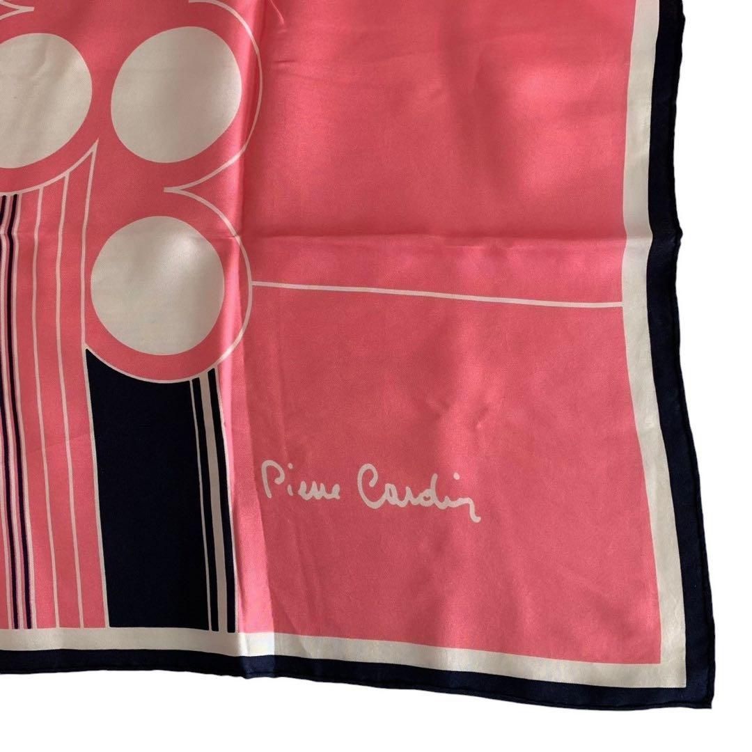 pierre cardin ピエールカルダン スカーフ 大判 ピンク ネイビー pierre cardin ピエールカルダン スカーフ 大判 ピンク ネイビー
