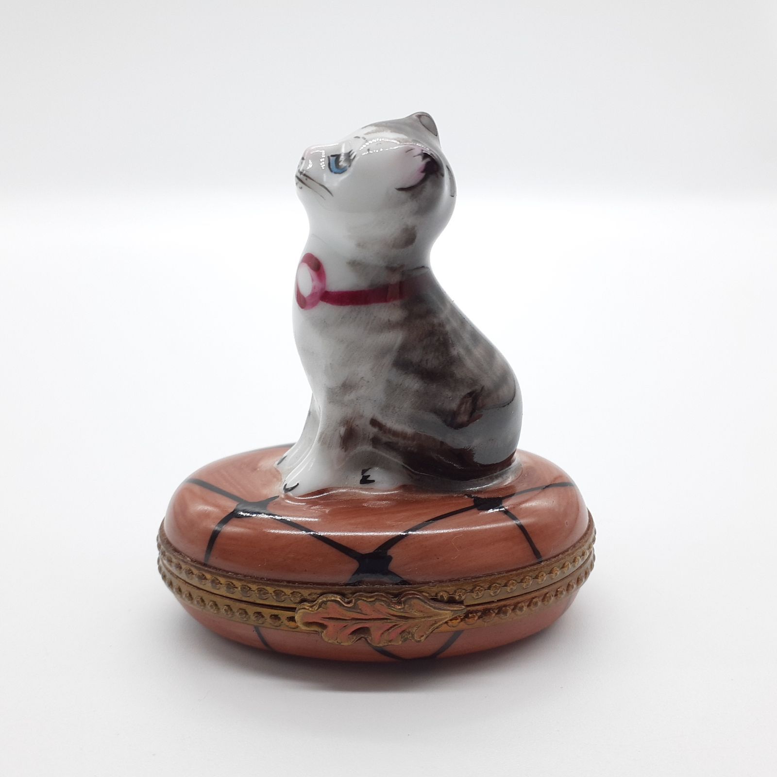 LIMOGES リモージュボックス フランス エナメル 小物入れ ネコ - メルカリ