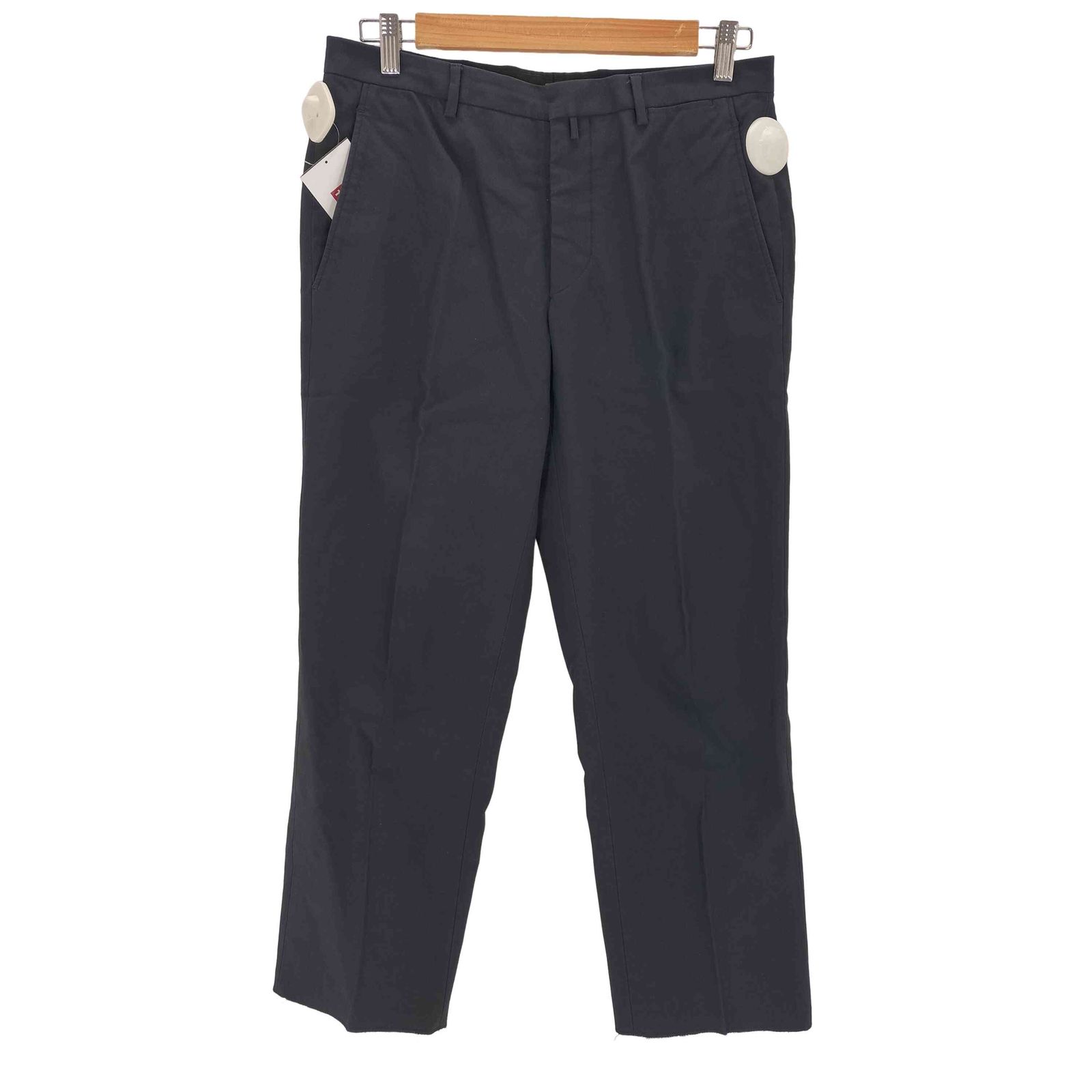 JIL SANDER センタープレススラックス 1タック ブラック サイズ46 JIL