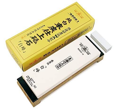 SUEHIRO 末広 仕上砥石 1号型 純白 台付 粒度♯6000 6000
