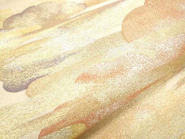 平和屋着物○六通柄袋帯 綴れ 雲重ねエ霞文 金銀糸 正絹 逸品