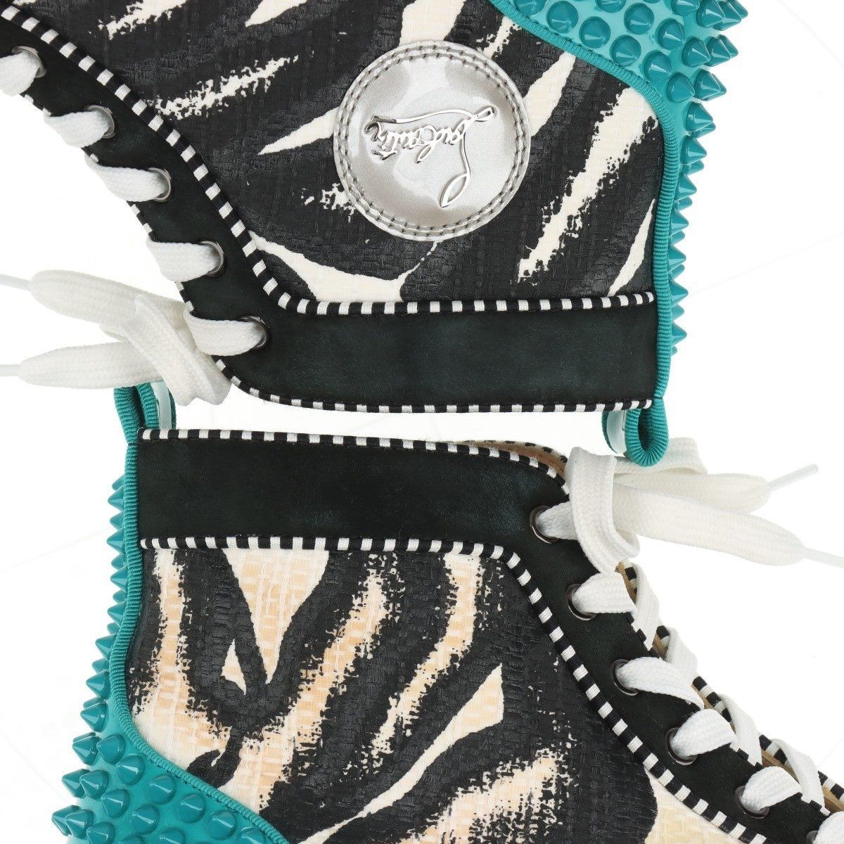 ルブタン LOU DEGRA スパイク ハイカット スニーカー マルチカラー