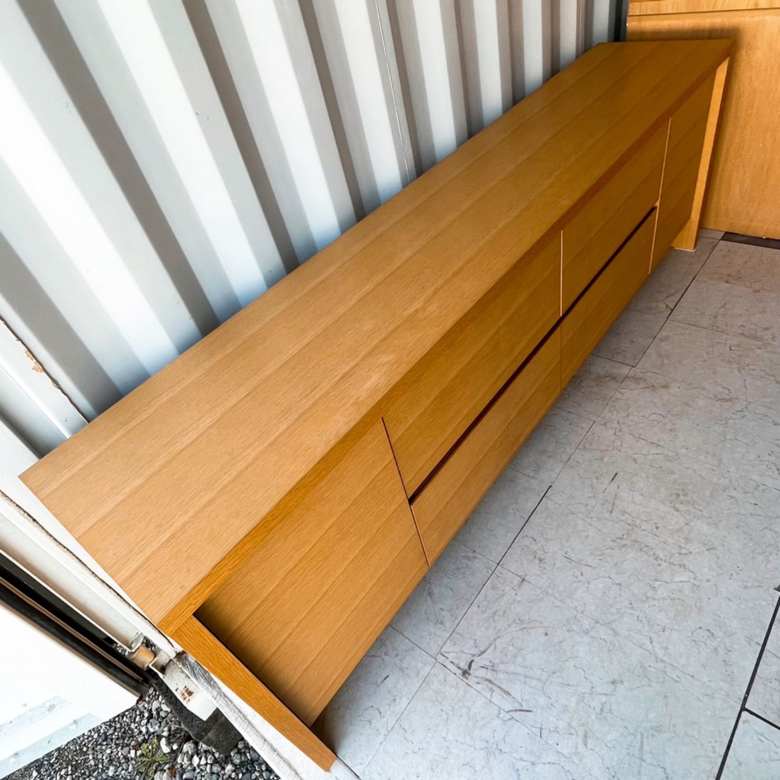 取付無料！アルフレックス特注品 天然木北欧モダン収納ローチェスト