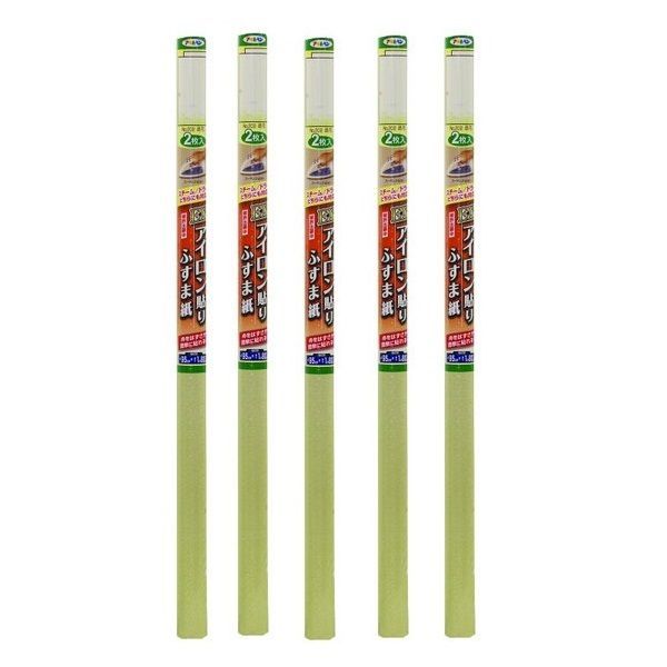 アサヒペン ＥＸアイロン貼りふすま紙 ２枚入り Ｎｏ．２０２流花 5本セット