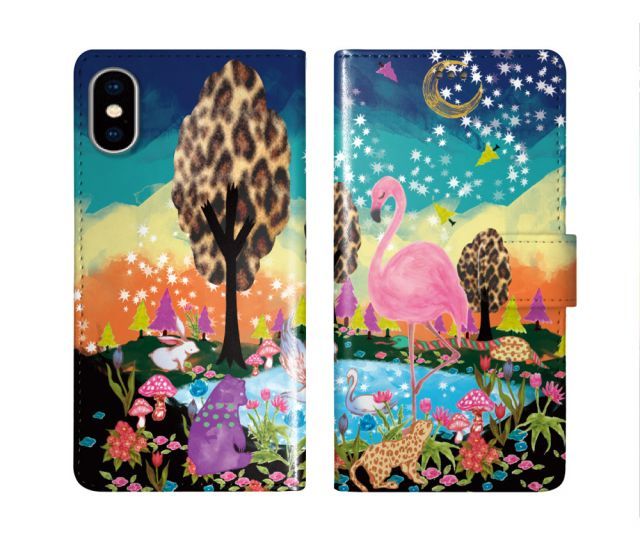 [Google Pixel 6a] iPhone15 ケース スカラー スマホケース 手帳型 iPhone16 ケース iPhone 16 15 14 13 SE 第3世代 第2世代 スマホカバー 全機種対応 手帳 ScoLar フラミンゴ 鳥 フラワー キノ