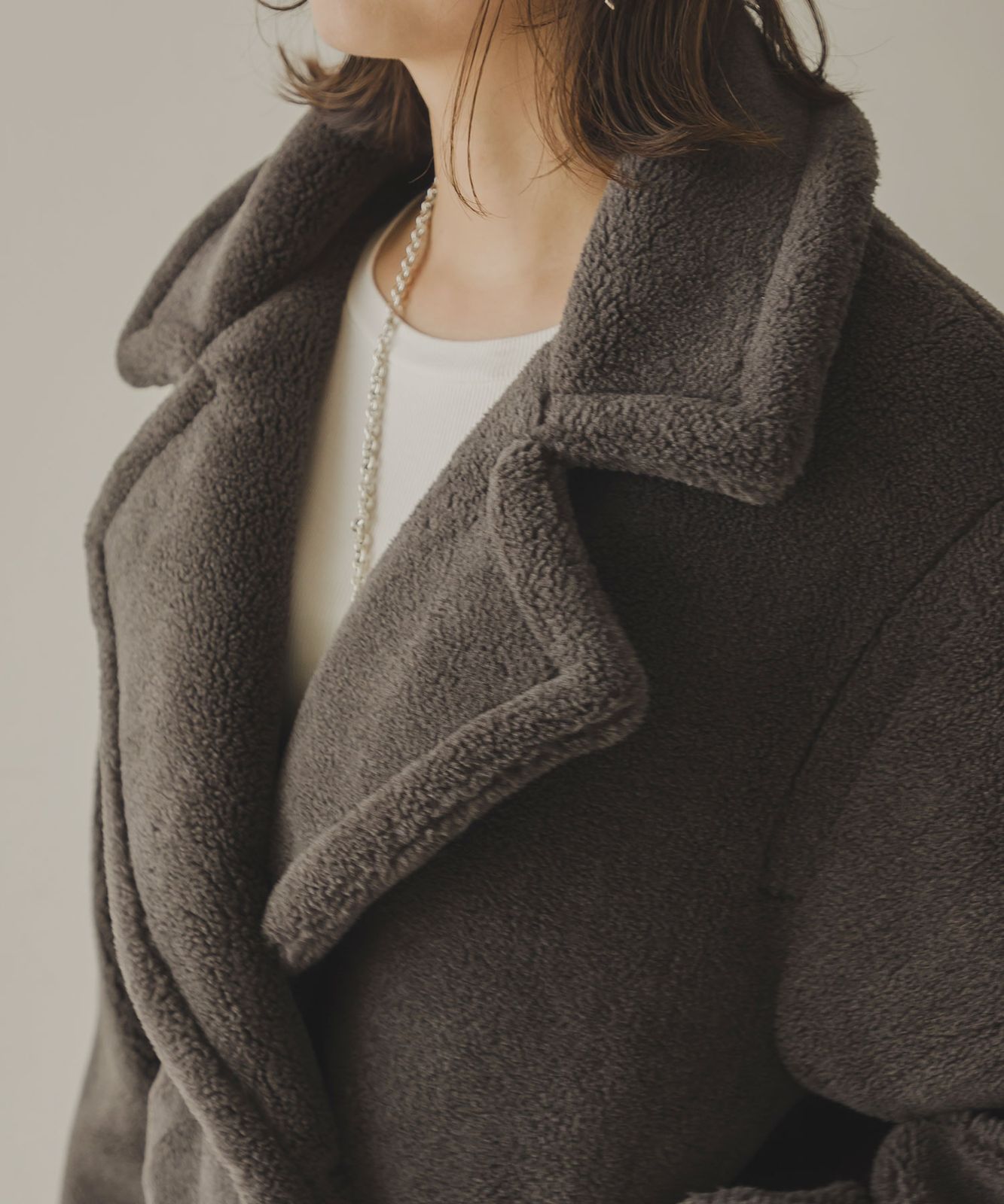 夢展望公式 [新品未使用] テディベアボアロングコート