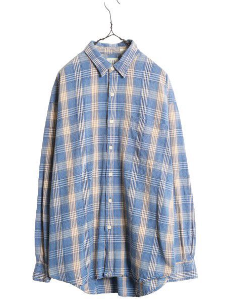 90s OLD NAVY ギンガムチェックシャツ 柄合わせ ポケット オーバー 90s