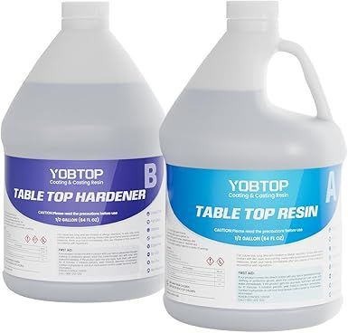 YOBTOP エポキシ樹脂 2液性レジン液 4.3kg/128ozエポキシ樹脂