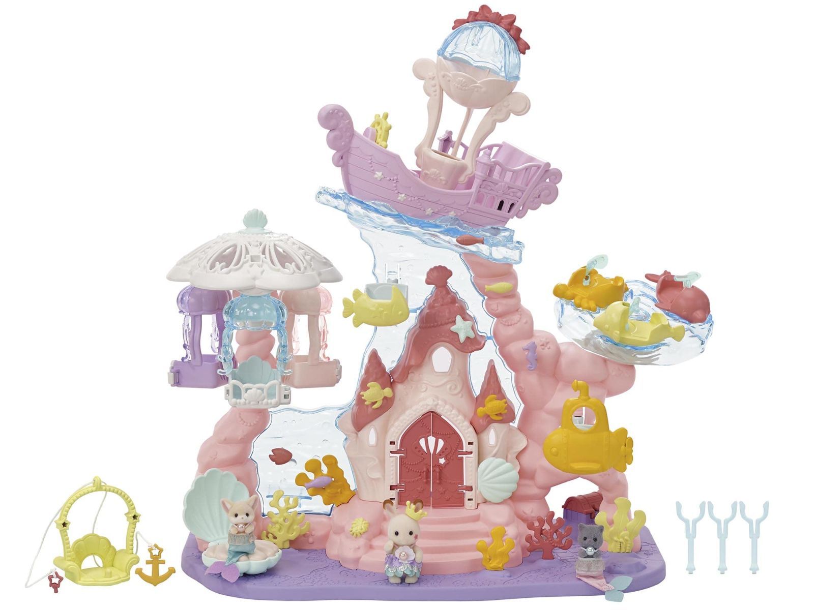 3歳以上 STマーク認証 おもちゃ コ-72 ドールハウス 】 Sylvanian ゆめいろマーメイドキャッスル Families 【 エポック社 ゆうえんち EPOCH シルバニアファミリー