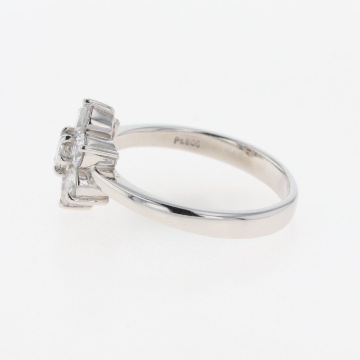 在庫一掃】 フラワーモチーフ デザインリング プラチナ 指輪  