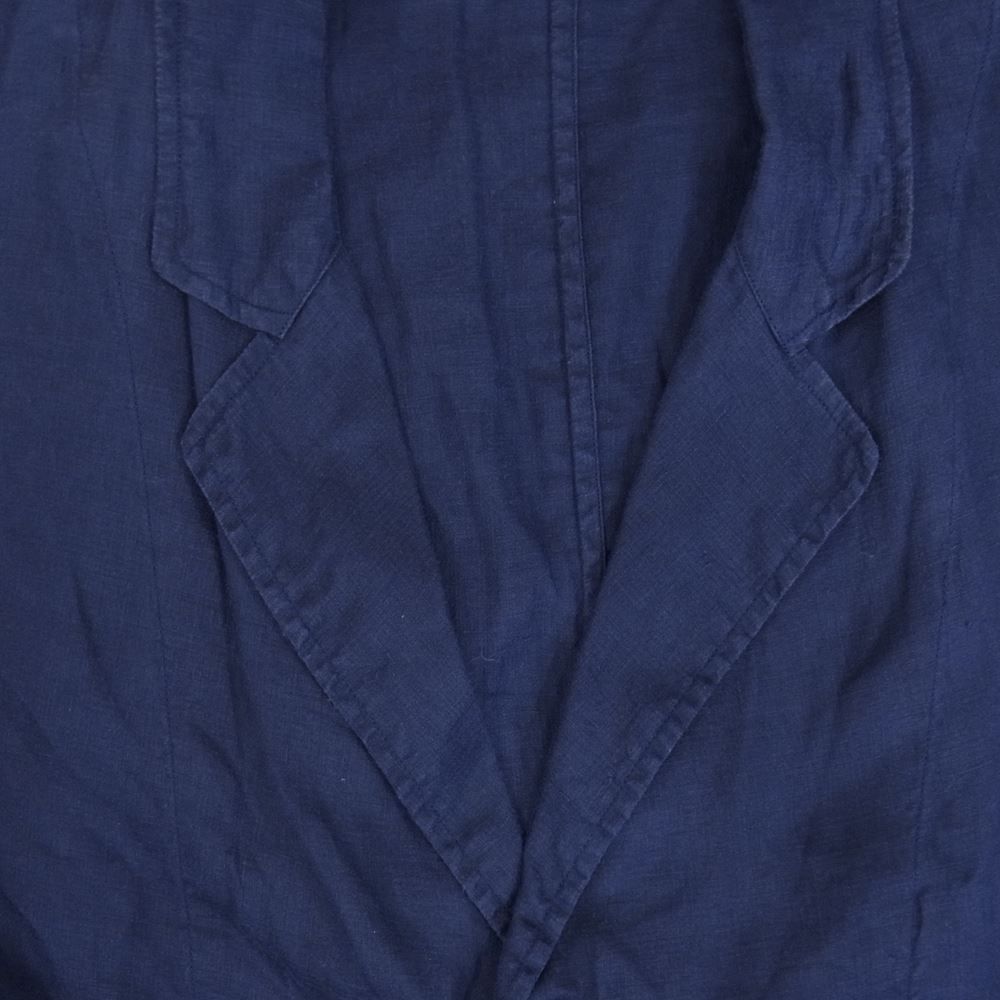 COMOLI コモリ 21SS T01-01019 リネン Wクロス ジャケット ネイビー系  