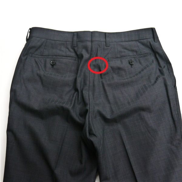 JUNKO SHIMDA JS homme 3ピース 段返り 3つボタン シングルスーツ A6 M ダークグレー ストライプ 春秋 合物 G191J112-0  5NE016 【送料無料】【中古】【メンズビジネス】202505