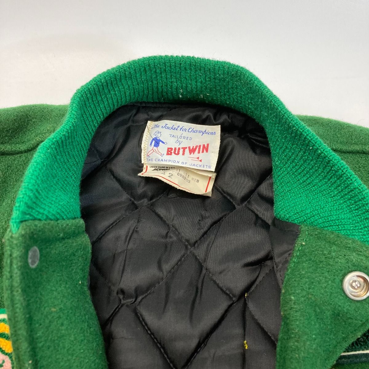 BUTWIN バトウィン スタジャン ジャケット SOUTH 74 BRONX グリーン  