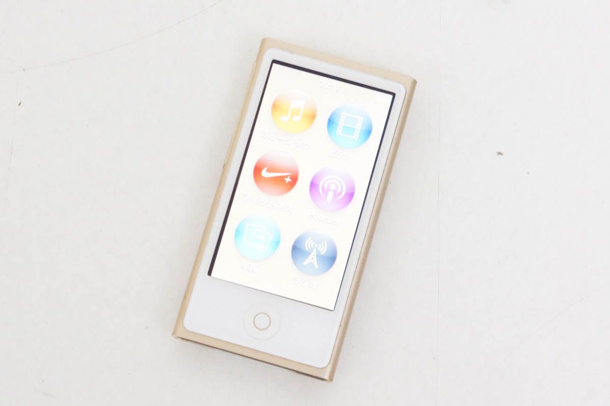 中古】Appleアップル 第7世代 iPod nano 16GB ゴールド MKMX2J