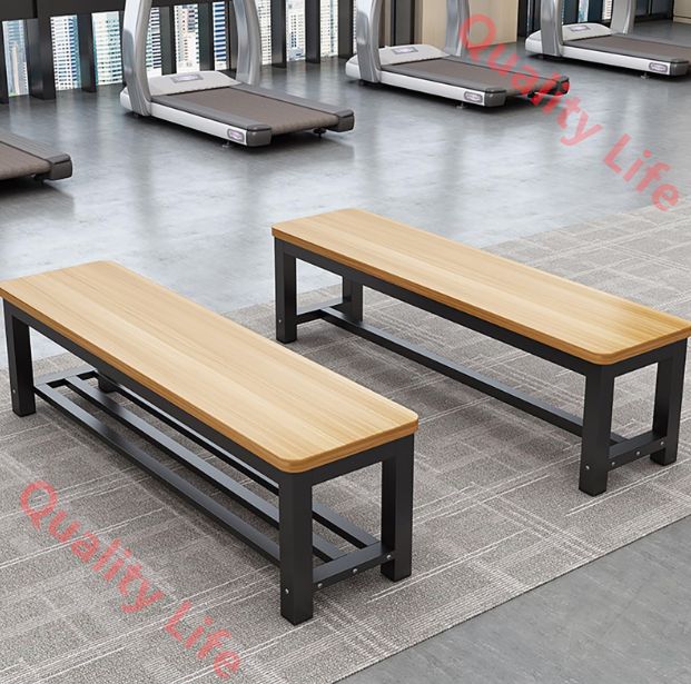 アウトドアベンチ ベンチ 屋外用 バックレスベンチ 金属脚付き ガーデンパーク キャンプ サッカーボール ゲーム 屋内アウトドア活動用 60X35X45CM