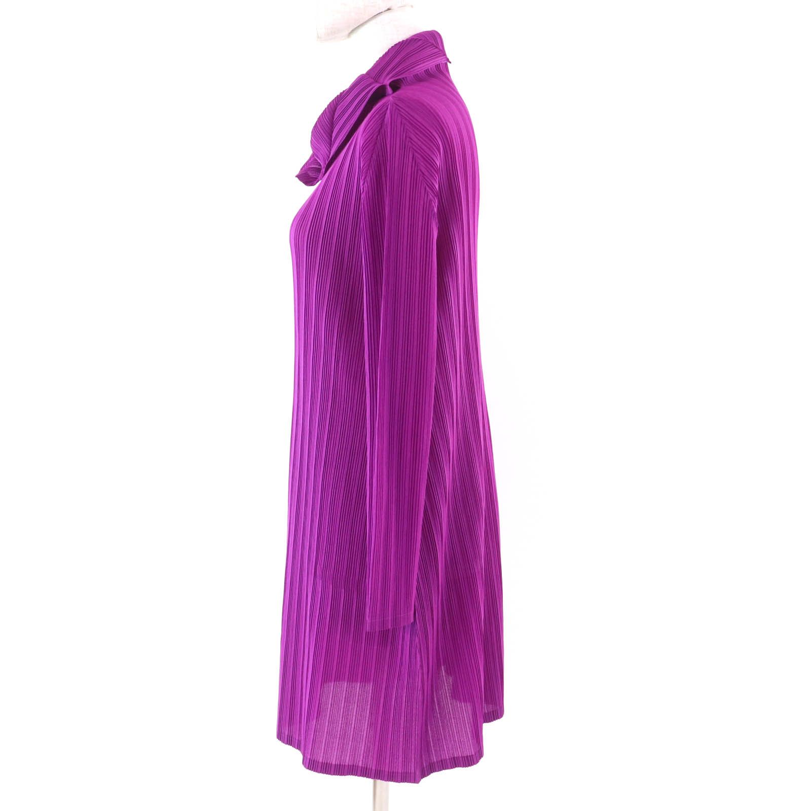 PLEATS PLEASE 丸襟デザイン プリーツ パープル ジャケット PLEATS PLEASE ISSEY MIYAKE – isseymiyake.com