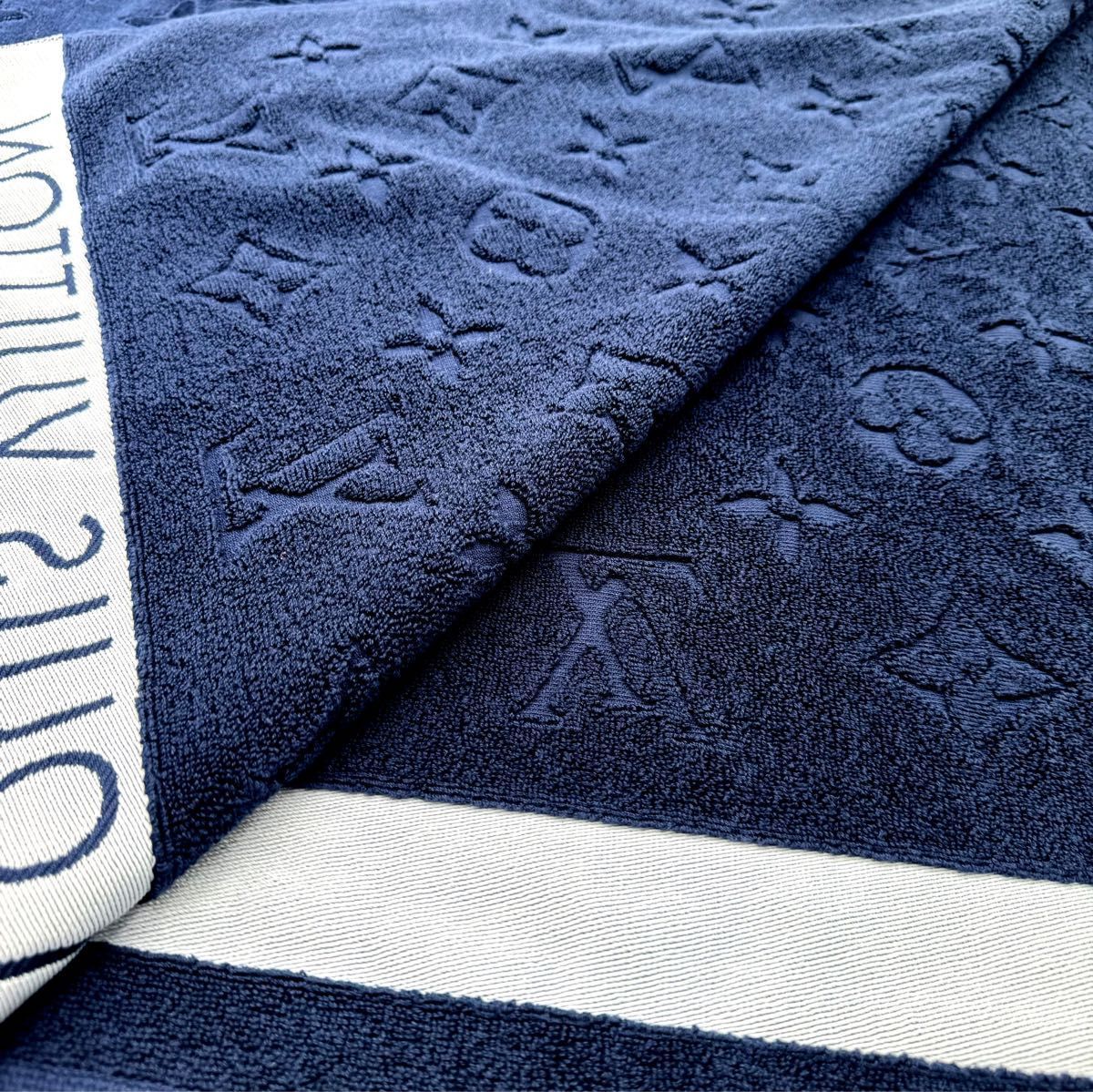 現行 Louis Vuitton ルイヴィトン ブランケット マルチカバー ビーチタオル LV バケーション ネイビー SKLAD-KIRPICHA_RU