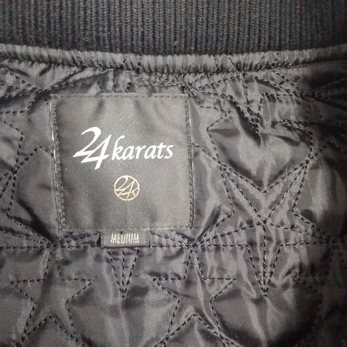 24karats スタジャン 本革 星型 パッチ スタジャン ボア刺繍 本革の 