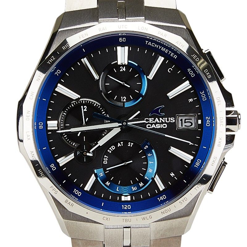カシオ オシアナス マンタ OCW-S5000-1AJF シルバー チタン サファイアクリスタル メンズ CASIO 1-0210663